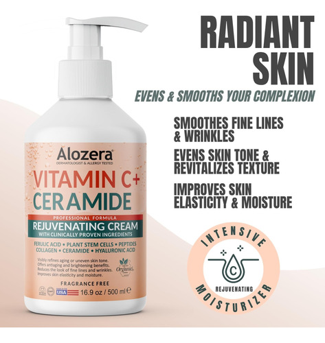 Loção Corporal Com Vitamina C Da Alozera E Ceramidas - Imagem 2