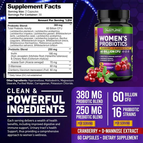 Probiotics For Women - 60 Billion Cfus 16 Strains With ... - Imagem 2