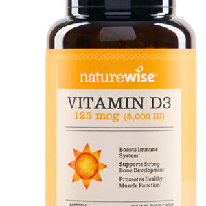 Naturewise Vitamina D3 125 Mcg 5000 Ui 360 Cápsulas Brancas