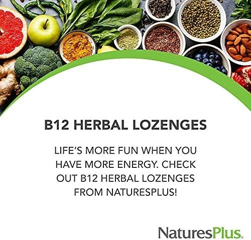 Naturesplus B12 Pastilhas Herbal (metilcobalamina) - 1000 Mc - Imagem 3