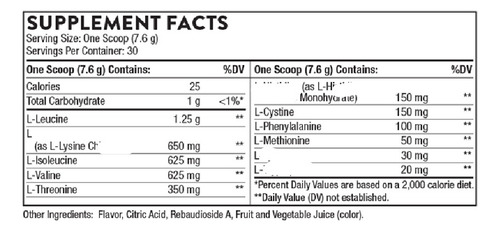 Thorne Amino Complex 228g 30 Porções De Frutas Vermelhas - Imagem 2