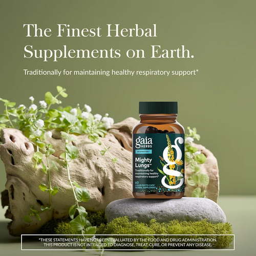 Gaia Herbs Mighty Lungs - Suplemento De Apoio Aos Pulmões Pa - Imagem 2