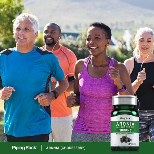 Suplemento Piping Rock Aronia Berry Capsules 1000 Mg 100 Com - Imagem 6