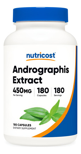 Extrato Nutricost Andrographis 450mg 180 Cápsulas Vegetaria