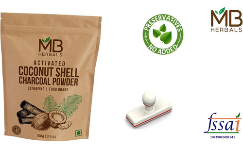 Pó De Carvão Ativado Mb Herbals De Casca De Coco 35 Onças ( - Imagem 6