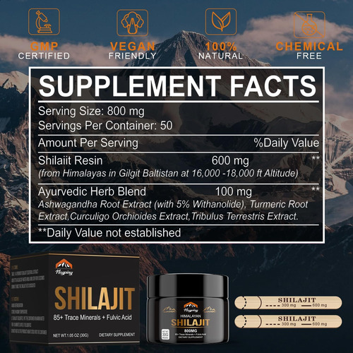 Praavee Shilajit Resina Original Para Homens Booster De E - Imagem 6