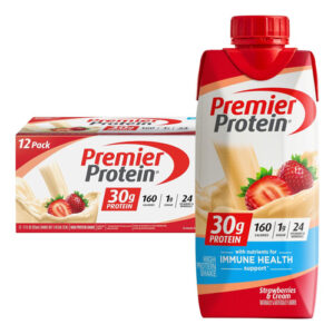 Shake De Proteínas Premier Com Morango E Creme 30 Porções