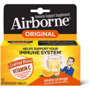 Vitamina C Airborne 1000 Mg 10 Comprimidos Efervescentes