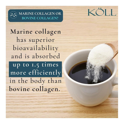 Peptídeos De Colágeno Marinho Köll Em Pó Sem Sabor Puro - Imagem 6