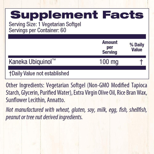 Suplemento Healthy Origins Ubiquinol 100mg 60 Géis Vegetaria - Imagem 4