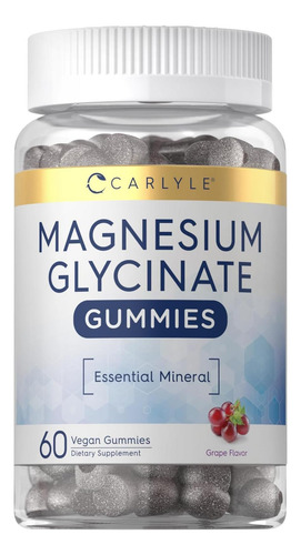 Gomas De Glicinato De Magnésio Carlyle 60 Contagens Sabo