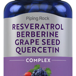 Piping Rock Resveratrol Berberina Semente De Uva E Quercetin