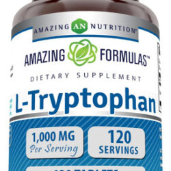 Suplemento Amazing Nutrition L-triptofano 1000 Mg (120 Compr