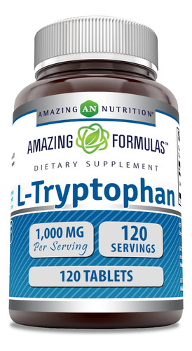 Suplemento Amazing Nutrition L-triptofano 1000 Mg (120 Compr