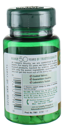 Suplemento Nature"s Bounty Biotina 1000mcg Comprimidos 100x - Imagem 2
