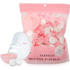 Pormasbenzer 100 Unidades De Máscara Facial Comprimida Para