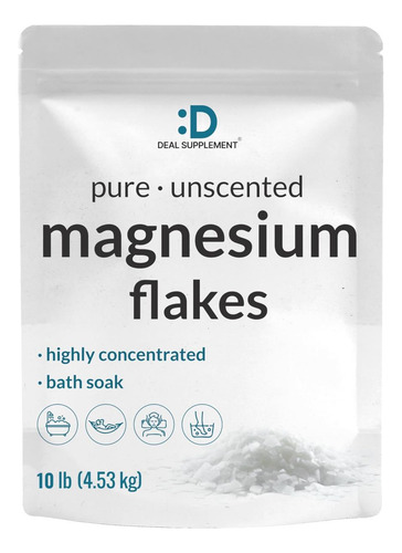 Flocos De Magnésio Sem Perfume 10 Libras " Cloreto De Magné