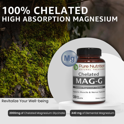 Pure Nutrition Magg Glicinato De Magnésio Suplemento Diário - Imagem 2