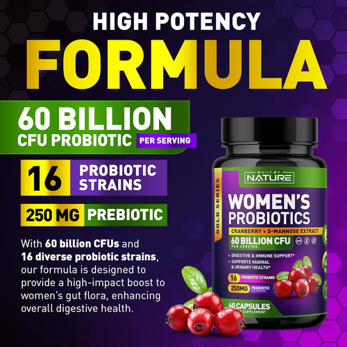 Probiotics For Women - 60 Billion Cfus 16 Strains With ... - Imagem 3