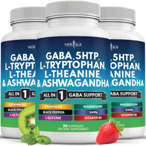 Suplemento New Age Gaba 750 Mg 5-htp 200 Mg L-triptofano 500