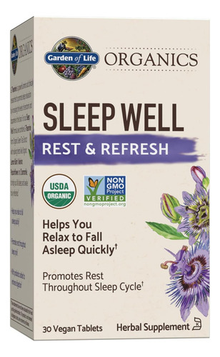 Garden Of Life Organics Sleep Well Rest & Refresh 30 Comprim