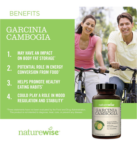 Naturewise Garcinia Cambogia Extrato Com Hca Concentrado - Imagem 2