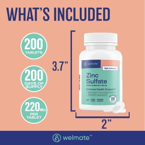 Sulfato De Zinco Welmate 220 Mg Suplemento Dietário Diário - Imagem 6