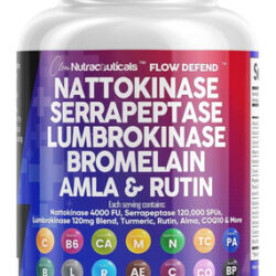 Clean Nutraceuticals Nattokinase 4000 Fu E Serrapeptase Spu