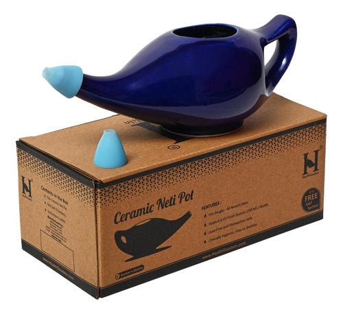 Healthgoodsin Ceramic Neti Pot Lava -louças Seguro Premium - Imagem 2