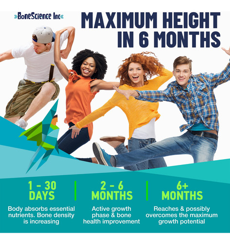Height Growth Maximizer Bonescience Inc Para Adultos E Crian - Imagem 5