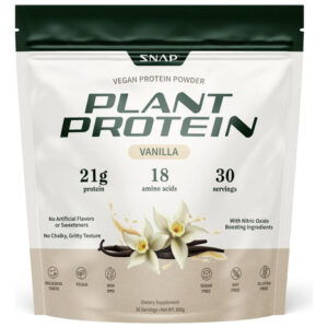 Snap Protein Vegana Orgánica De Vainilla Por 30 Serv + Bcaa