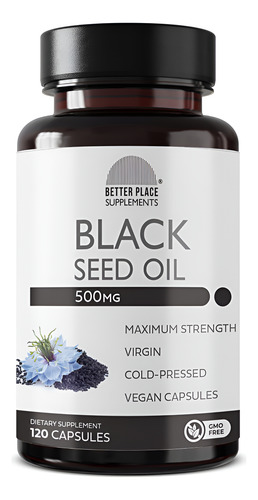 Cápsulas De Óleo De Semente Preta Better Place Organics 500m