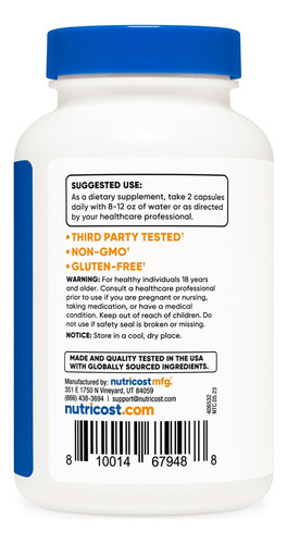 Nutricost Resveratrol 700 Mg 120 Cápsulas Veganas - Imagem 4