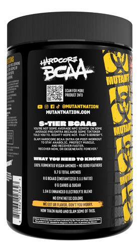 Bcaa Hardcore Mutante Pré Intra Ou Pós -treino Bcaa De De + - Imagem 8