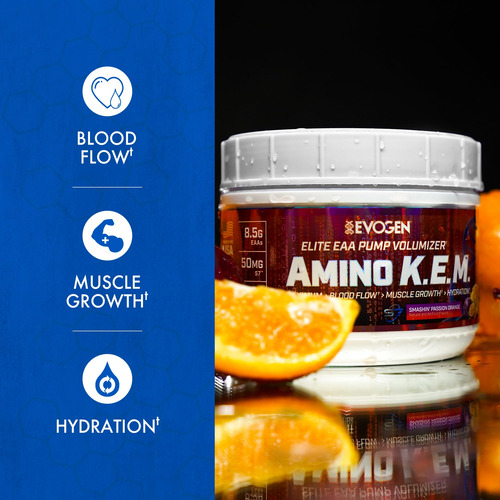 Suplemento Evogen Amino Kem Elite Eaa Pump Volumizer 30 Serv - Imagem 2