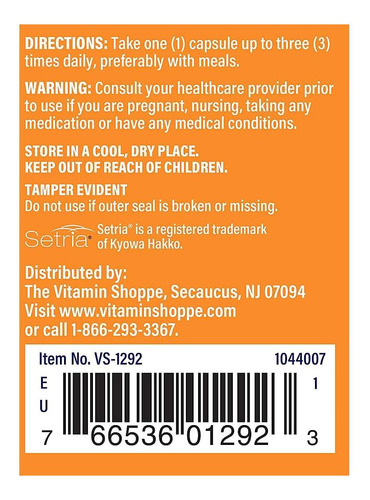O Antioxidante De Glutationa Reduzida Da Vitamin Shoppe - 25 - Imagem 3