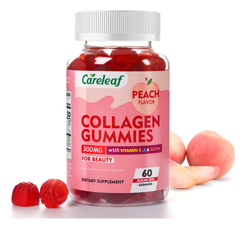 Suplemento Careleaf Gomas De Colágeno Sem Açúcar 60 Unidades