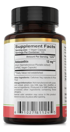 Ubiney Premium Astaxantina 12mg Softgels - 120 Porções Apoi - Imagem 2