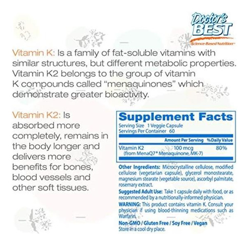 Vitamina K2 Mk-7 Natural Com Menaq7 60 Unidades - Imagem 7