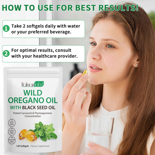 Suplemento De Óleo De Orégano Softgels Vortexonix 120 Unidad - Imagem 6