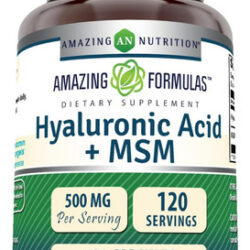 Amazing Nutrition Ácido Hialurônico E Msm 500mg 120 Cápsulas