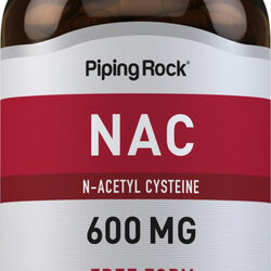 Suplemento Piping Rock Nac N-acetilcisteína 600 Mg 250 Cápsu