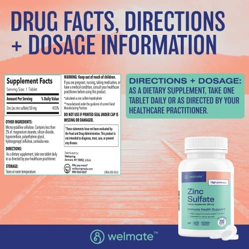 Sulfato De Zinco Welmate 220 Mg Suplemento Dietário Diário - Imagem 5