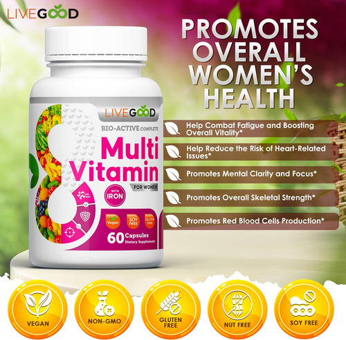 Livegood Multivitamínico Completo Bioativo Feminino Com Fer - Imagem 4