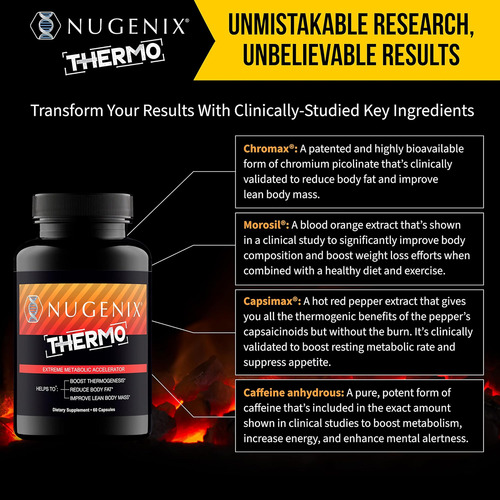 Nugenix Thermo - Comprimidos De Suplemento Termogênico Para - Imagem 5