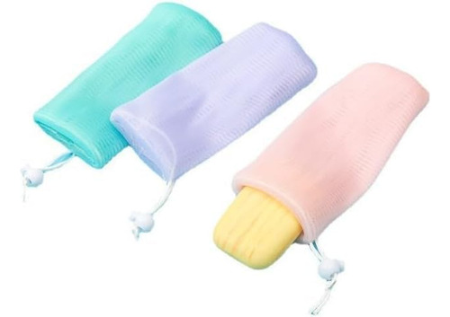 6 Saquinhos De Malha Exfoliante Coloridos Para Sabonete - Imagem 7