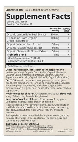 Garden Of Life Organics Sleep Well Rest & Refresh 30 Comprim - Imagem 9