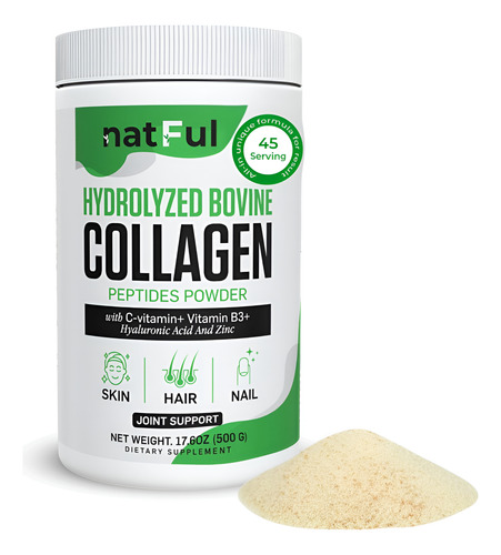 Pó De Peptídeos De Colágeno Natura Colágeno Bovino Com C E