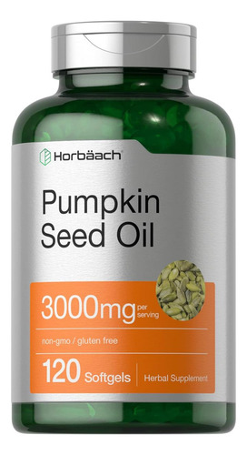 Óleo De Semente De Abóbora Horbäach 3000mg 120 Cápsulas