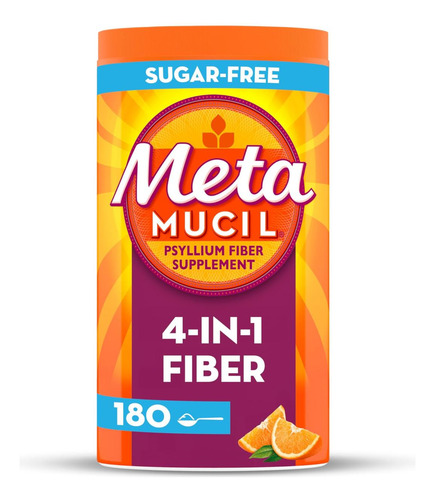 Suplemento Diário De Fibra Em Pó Metamucil 4 Em 1 Fibra Em
